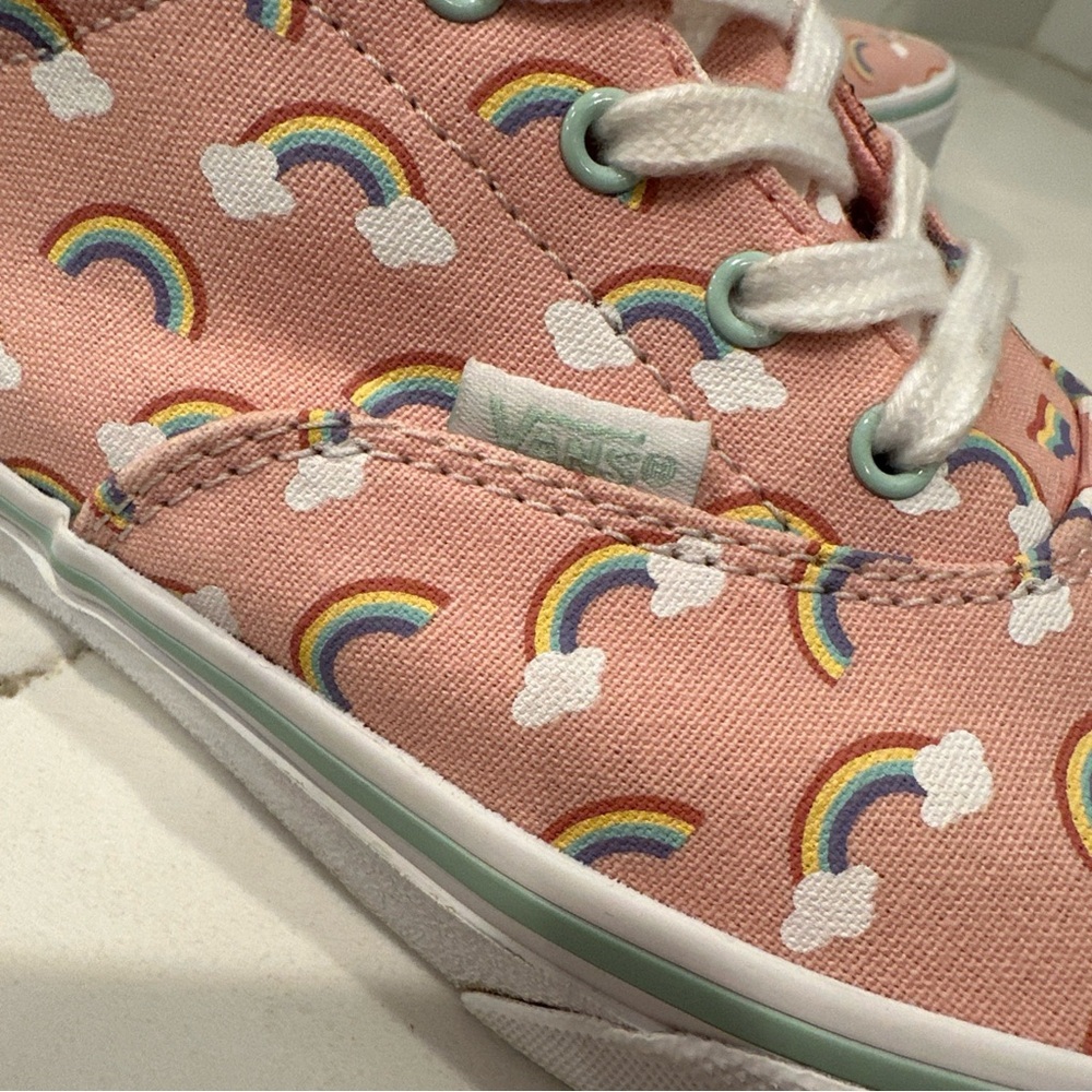 Vans Youth Kids Girls Doheny Rainbows Shoes Sneakers Size Missy 6 Pink Lace Up - Picture 14 of 14